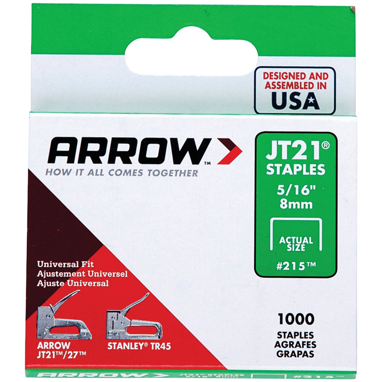 Arrow Fastener 1000-Count 0.312-In Wide-Crown Staples
