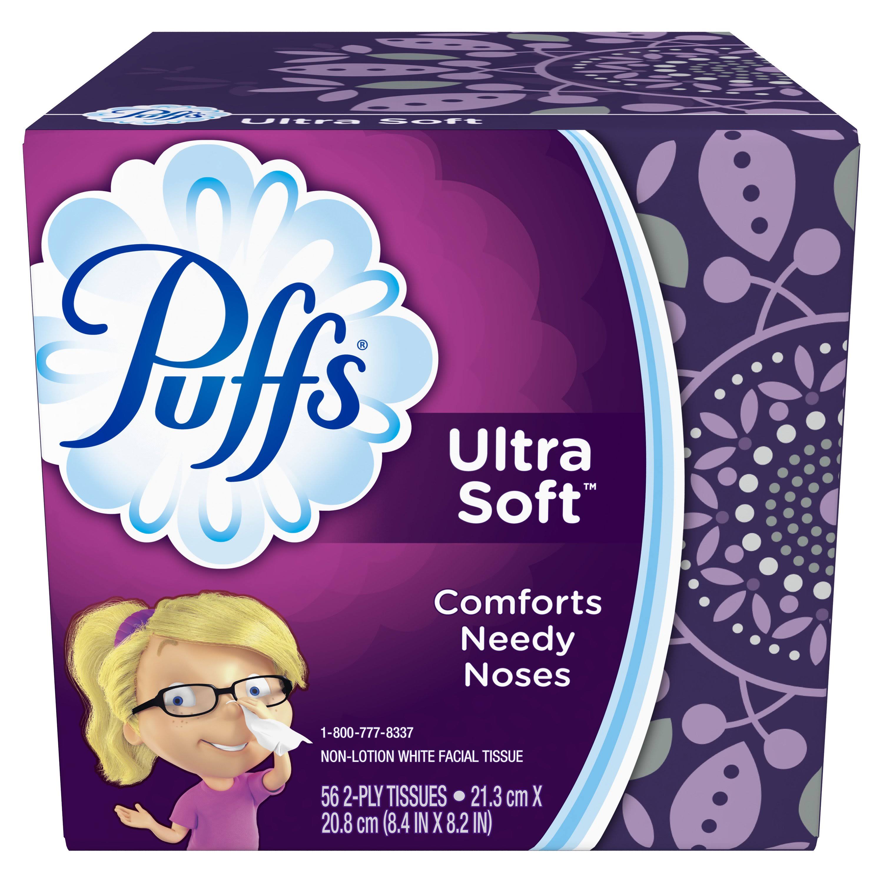 Puffs Ultra Soft and Strong Facial Tissues - 56 Count