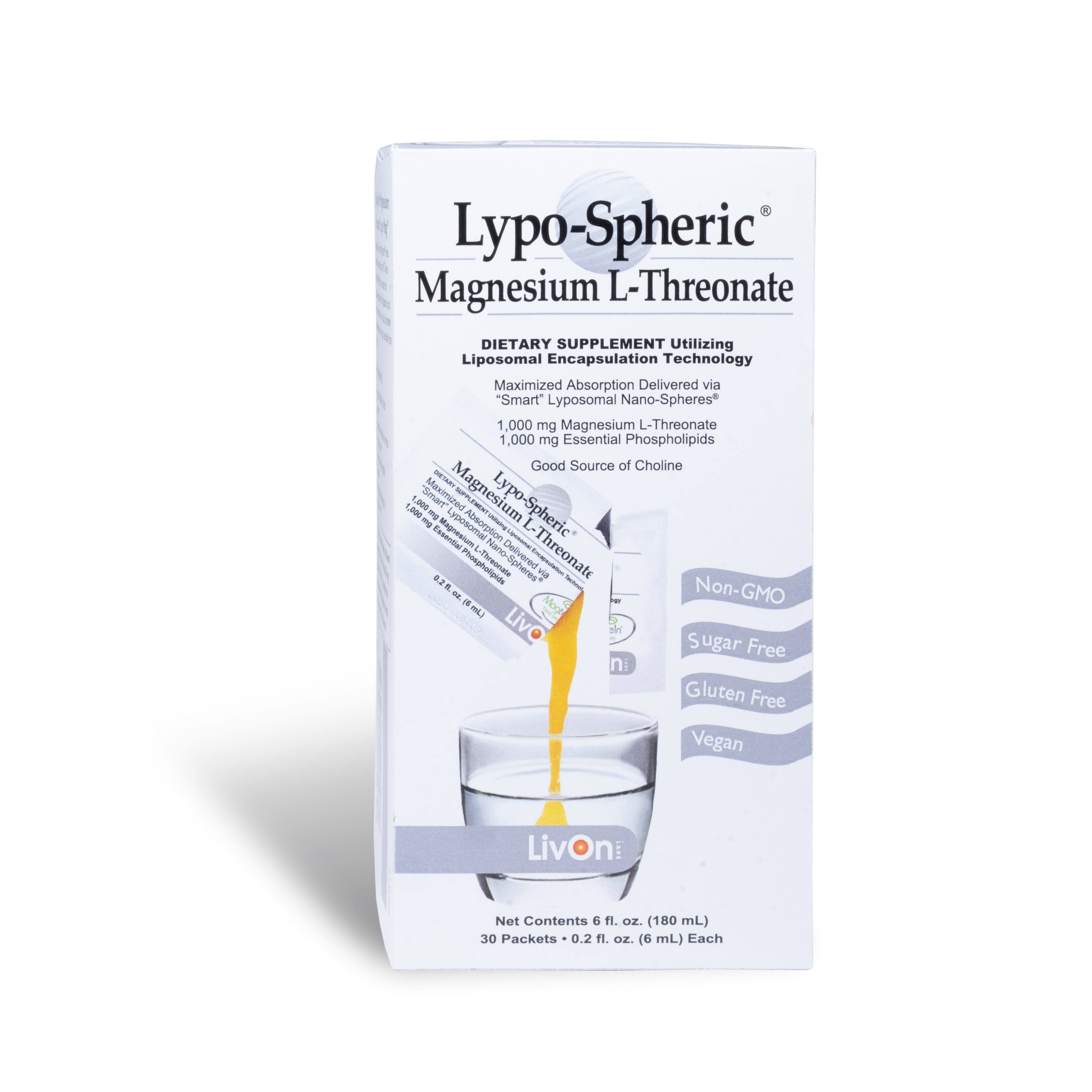 LivOn Labs - Lypo-Spheric Magnesium L-Threonate - 30 Packets