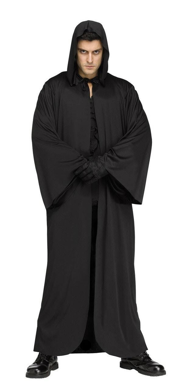 Black/Hooded Robe Adult