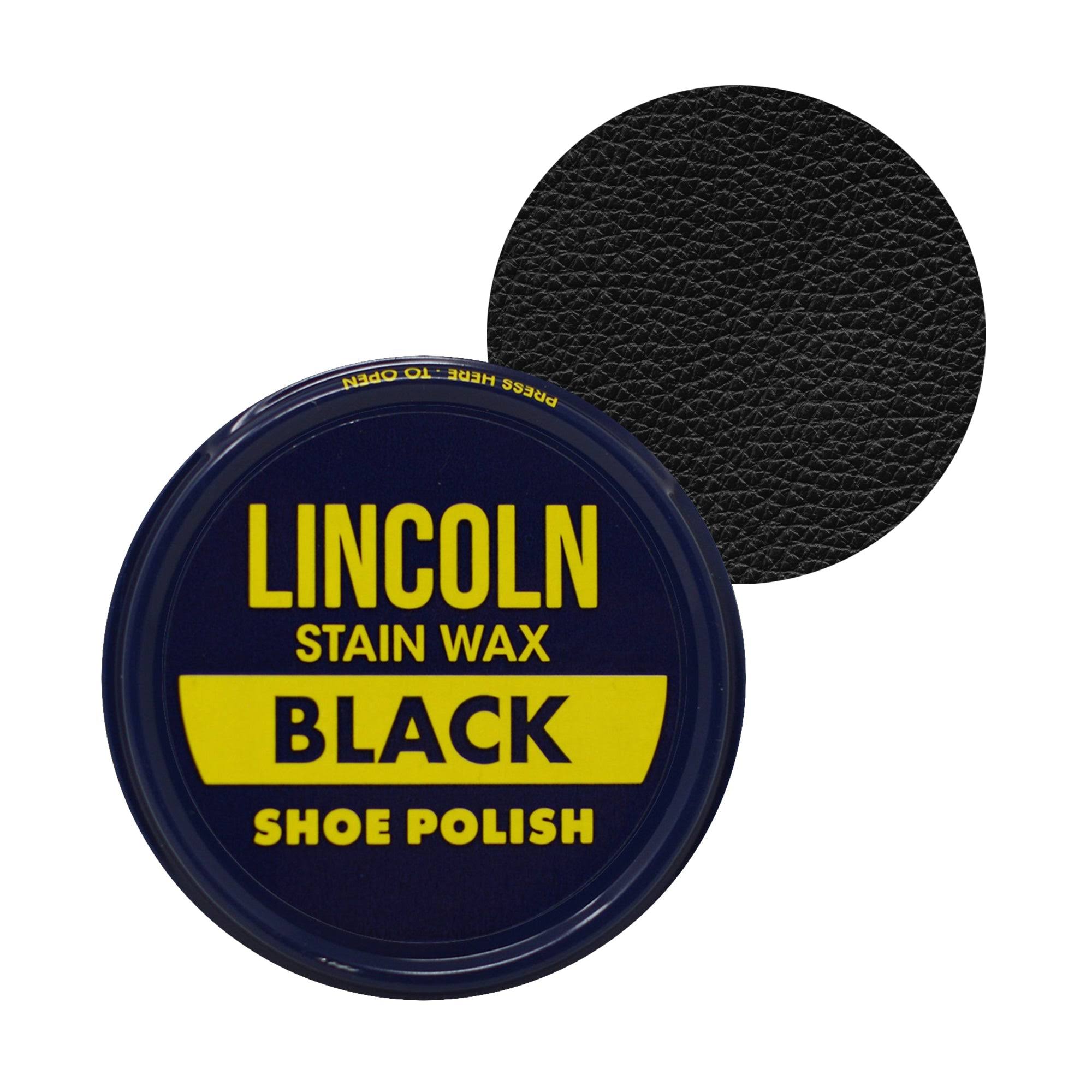 Lincoln Stain Wax Black Shoe Polish - Black, 3oz, 2pk
