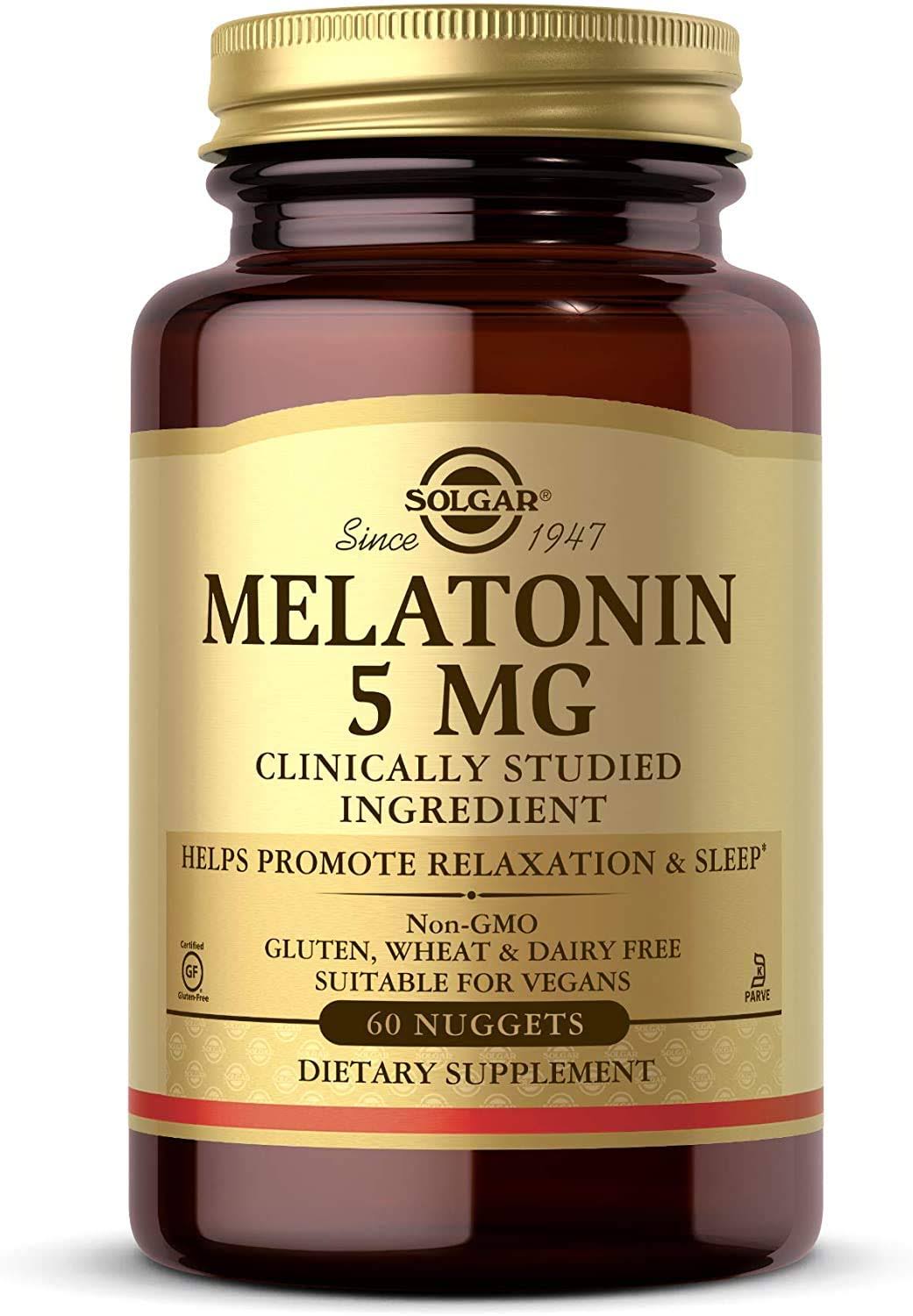 Solgar Melatonin - 5 mg, 60 nuggets