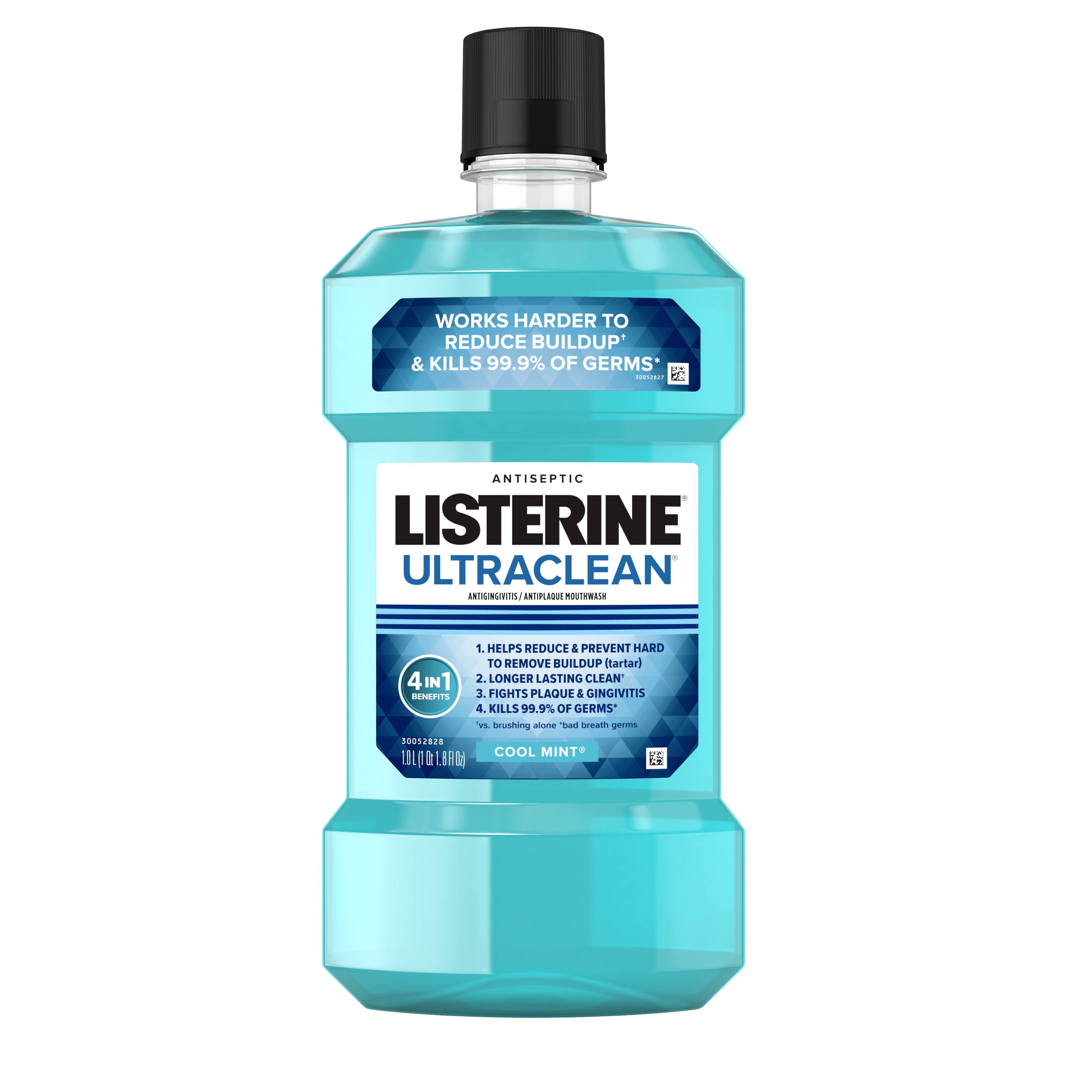 Listerine Ultra Clean Antiseptic Mouthwash - Cool Mint, 1l