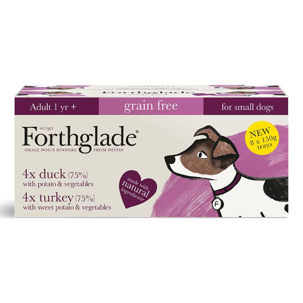 FORTHGLADE Grain Free 8 Multipack for Small Dogs, Duck/Turkey