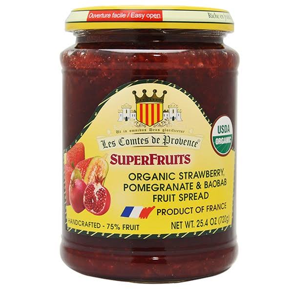 Les Comtes de Provence Superfruits Organic Strawberry, Pomegranate & Baobob Fruit Spread - 25.4 oz