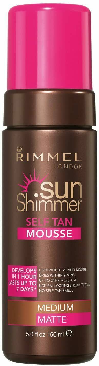 Rimmel London Sun Shimmer Self Tan Mousse - Medium Matte, 150ml