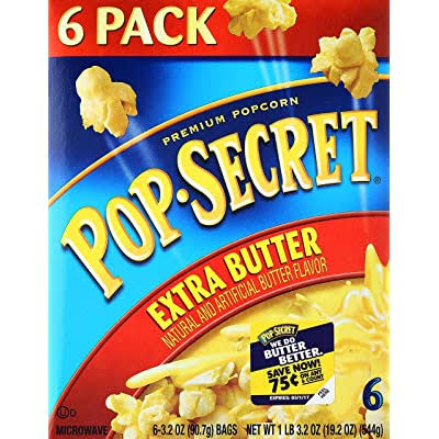 Pop Secret Microwave Popcorn - Extra Butter, 6ct