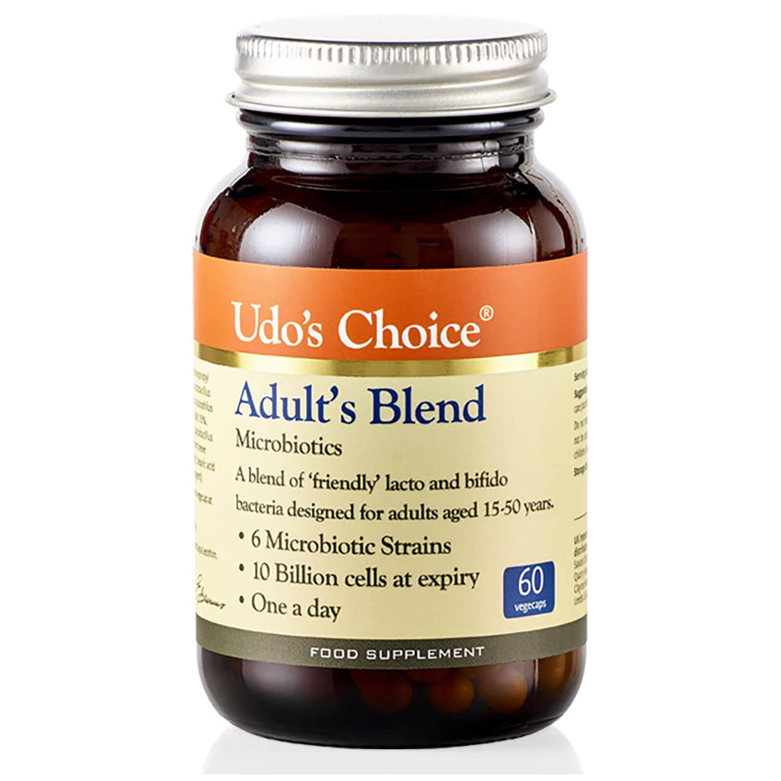 Udo's Choice Adult's Blend Probiotic Supplement - 60 Vegecaps