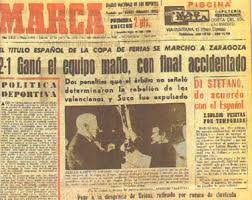 Portada de Marca de la final de la Copa de Ferias de 1964 entre Zaragoza y Valencia