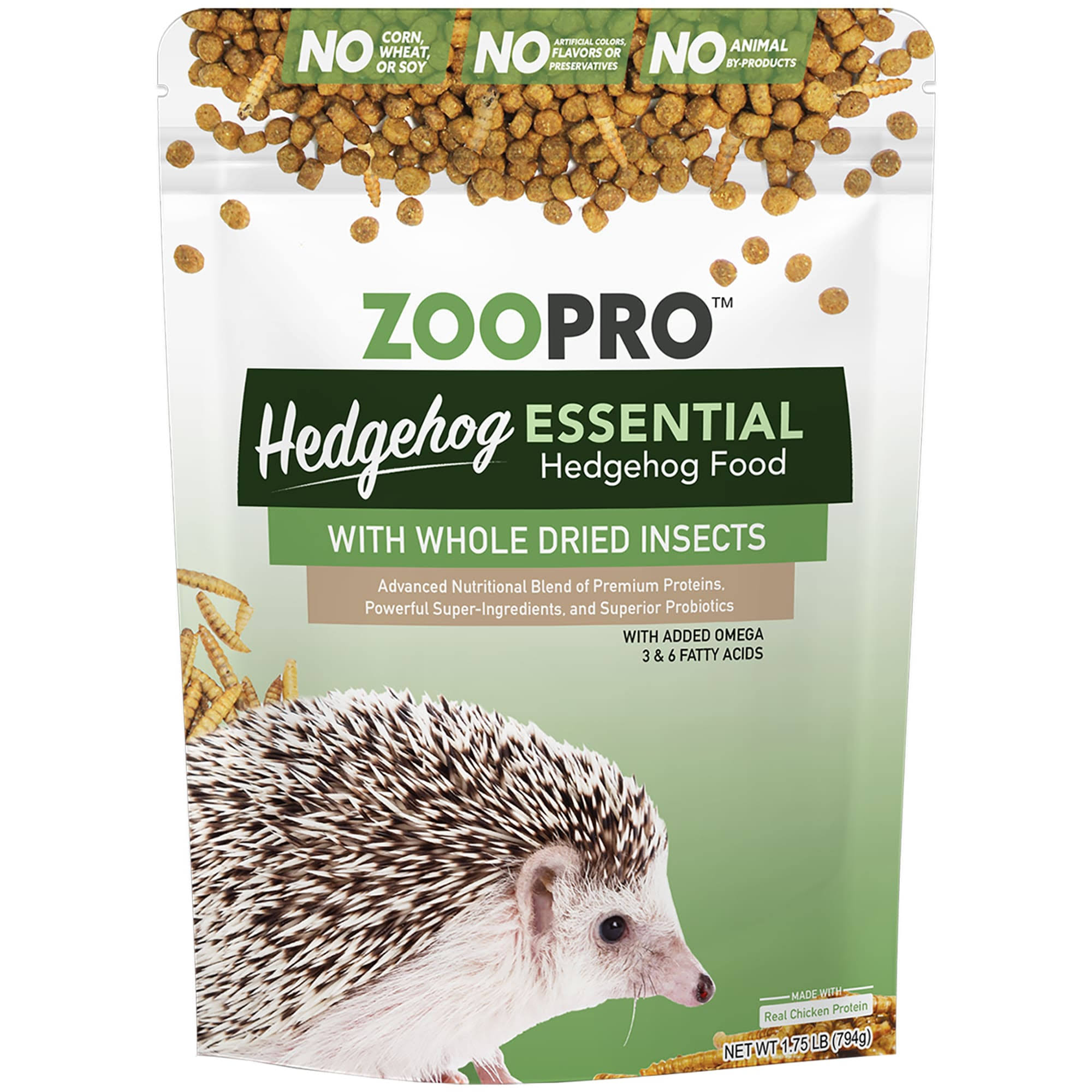 Exotic Nutrition Hedgehog Essential 1.75 lb - Chicken Kibble with Mealworms