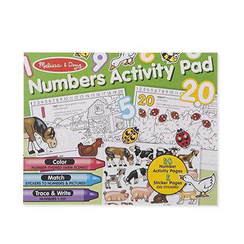 Melissa Doug Numbers Coloring and Sticker Activity Pad