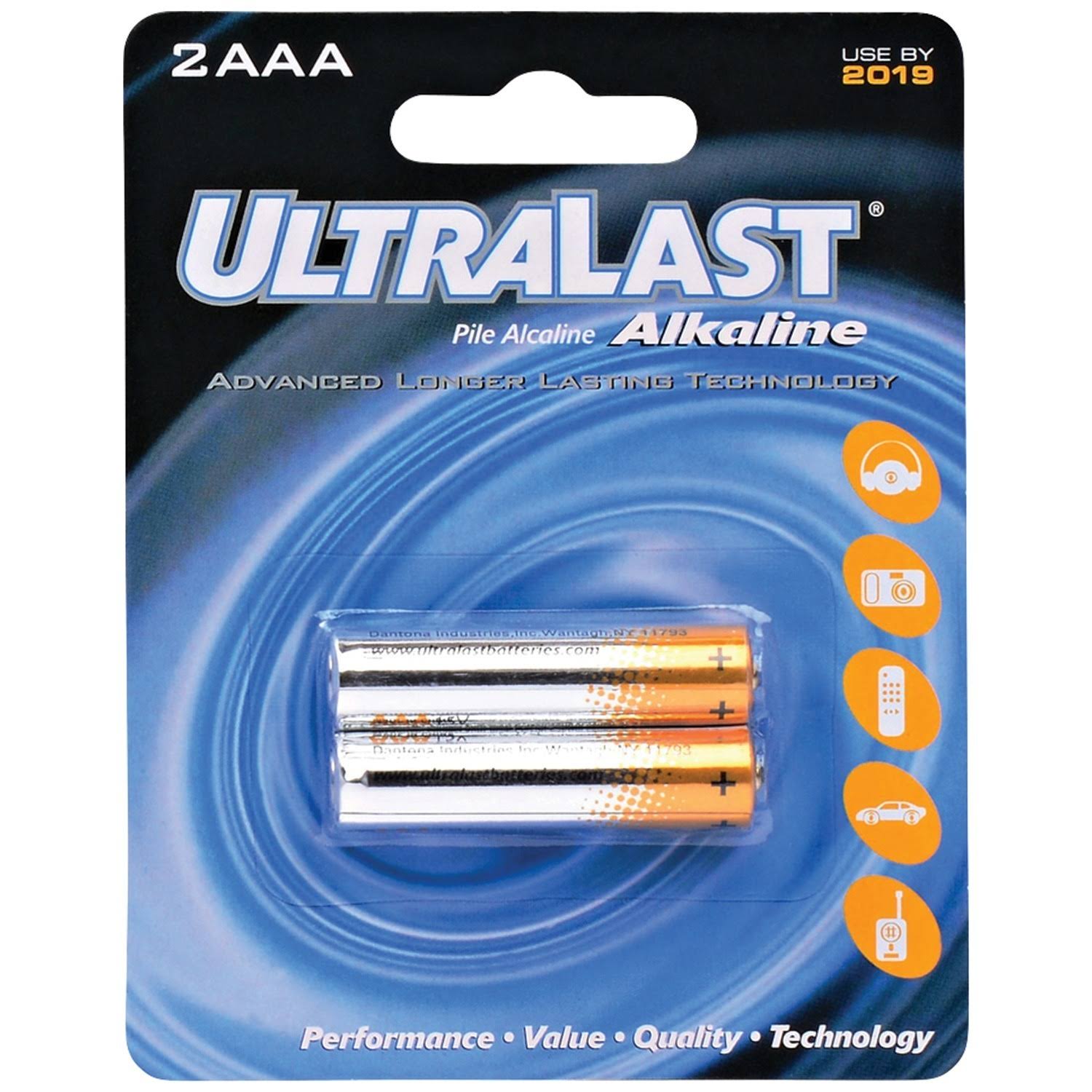 Ultralast Alkaline Battery - x2, AAA