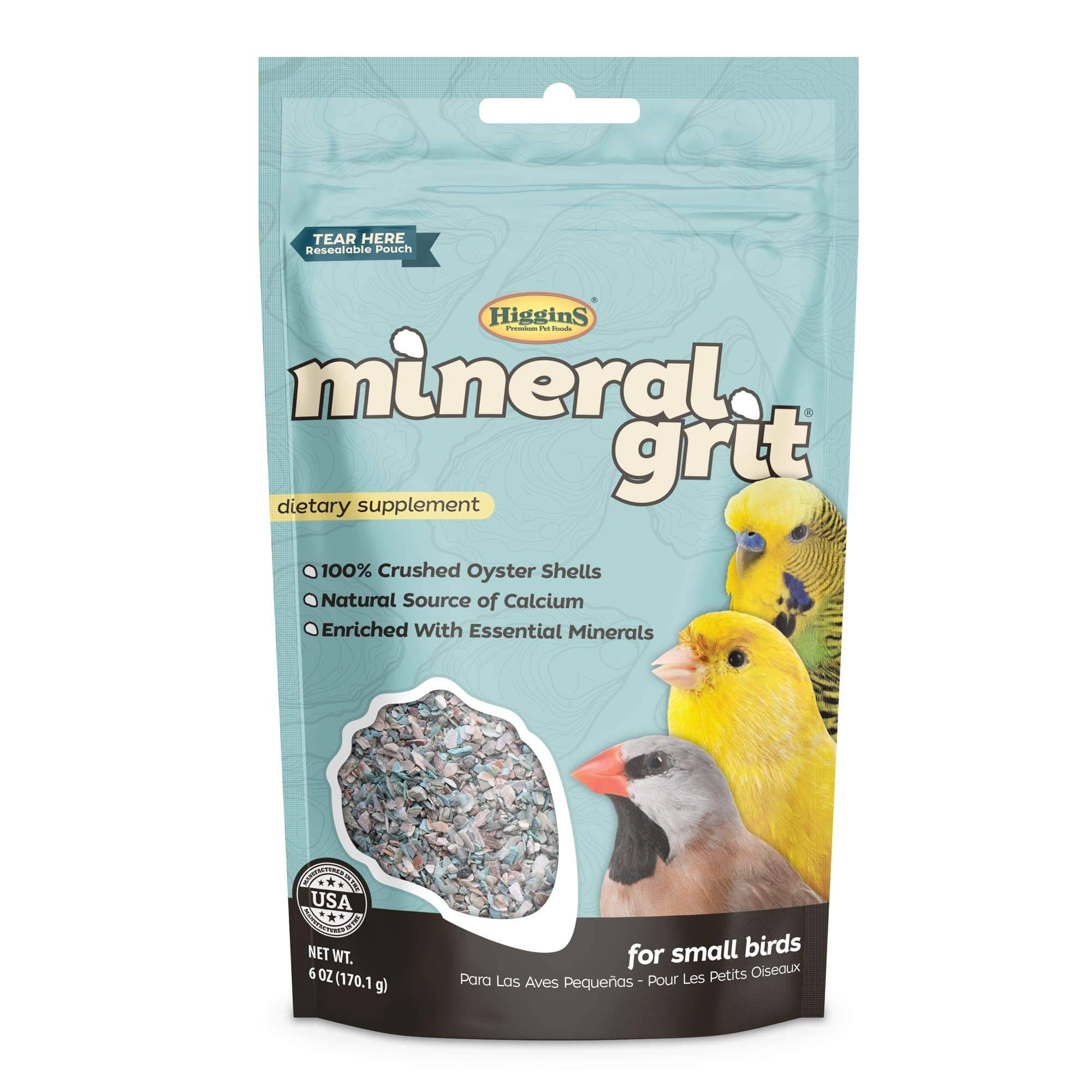 Higgins Sunburst Natural Mineral Grit Gourmet Small Bird Treats - 6oz