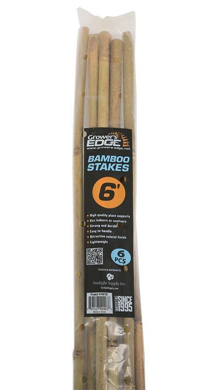 Grower's Edge® Natural Bamboo Stakes - 6', 6ct