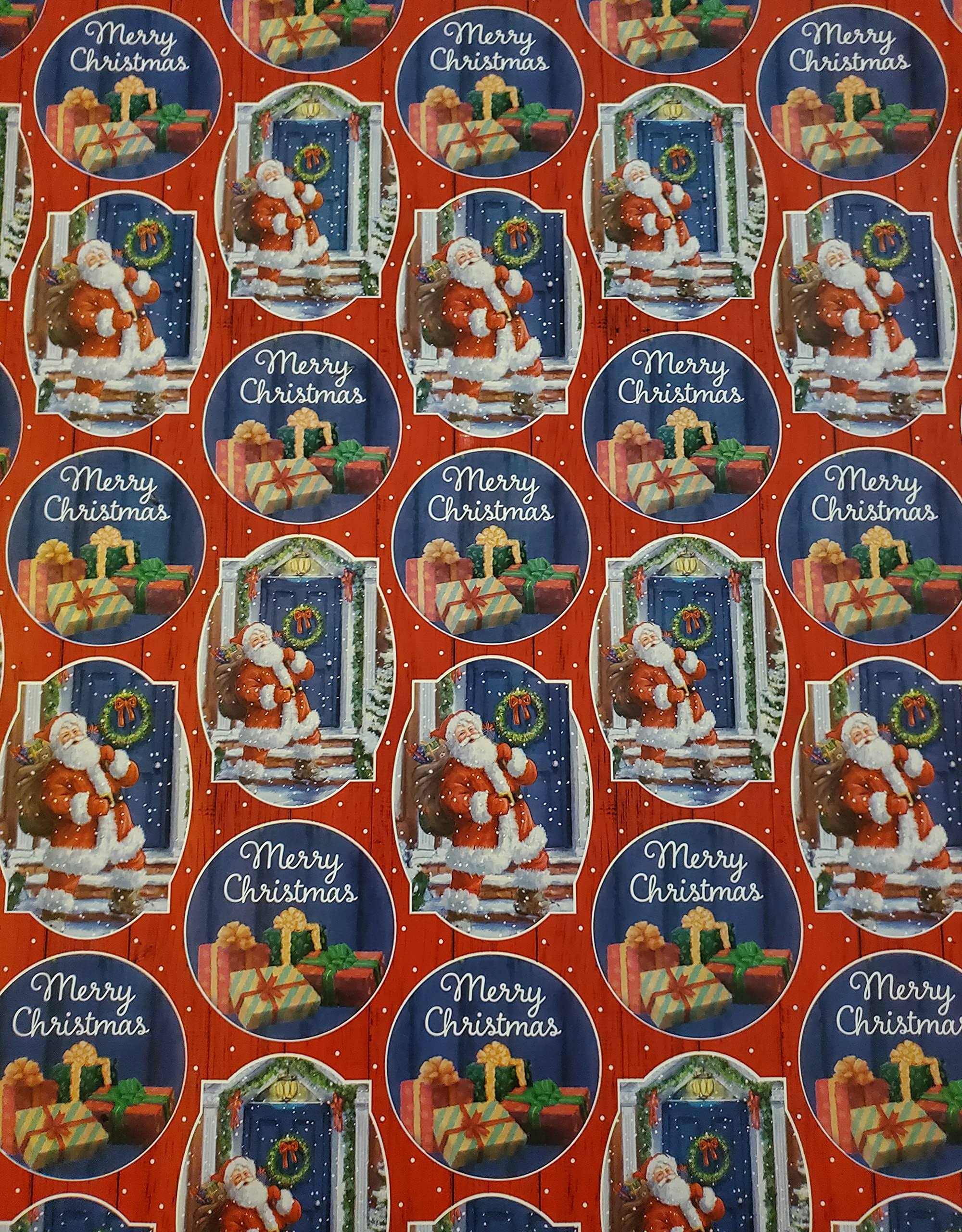 Merry Christmas Wrapping Paper - Set of 2 Rolls (Santa)