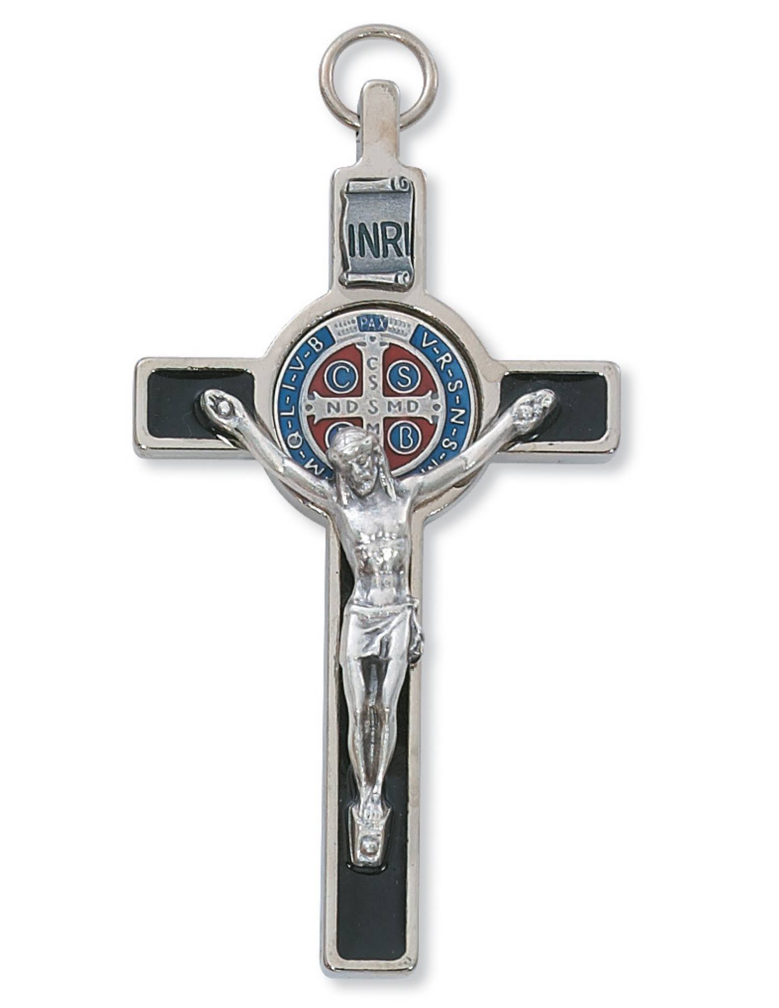 Catholic Faith St. Benedict Crucifix, Black, 3"