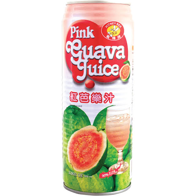 Honey Bee Juice Drink Can - Pink Guava, 500ml, Pack of 24