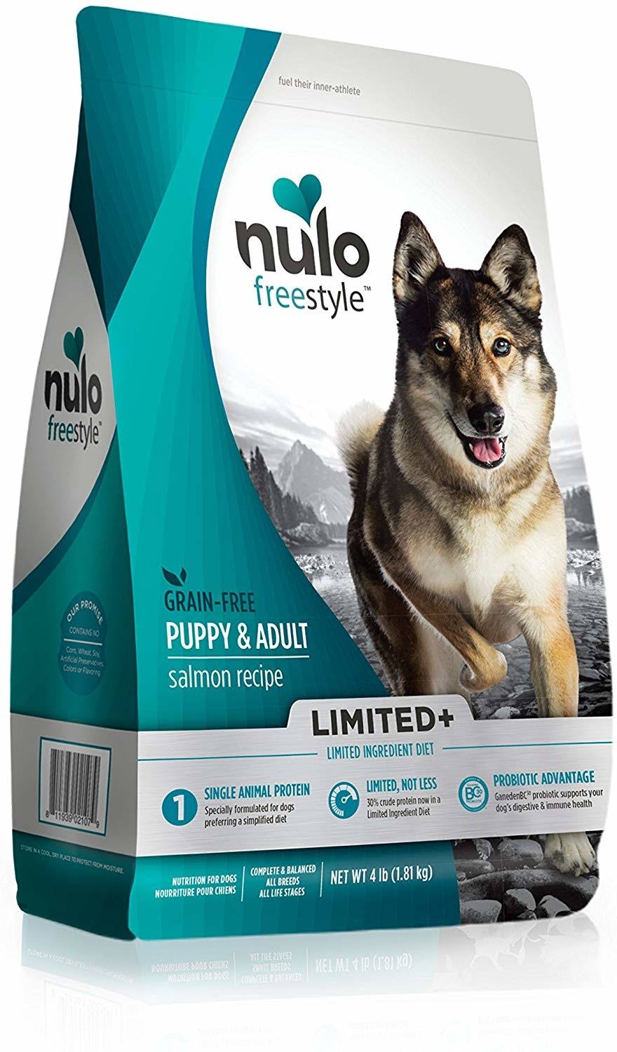 Nulo Puppy & Adult Limitied Ingredient Diet Salmon Dry Dog Food 4LB