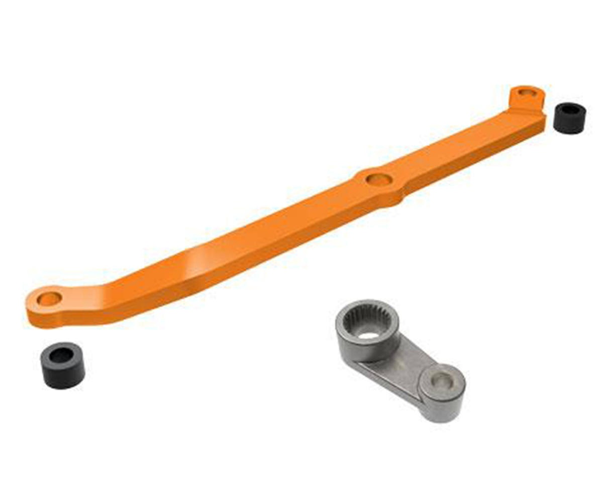TRA9748-ORNG Traxxas Steering Link, Aluminum (Orange-Anodized)