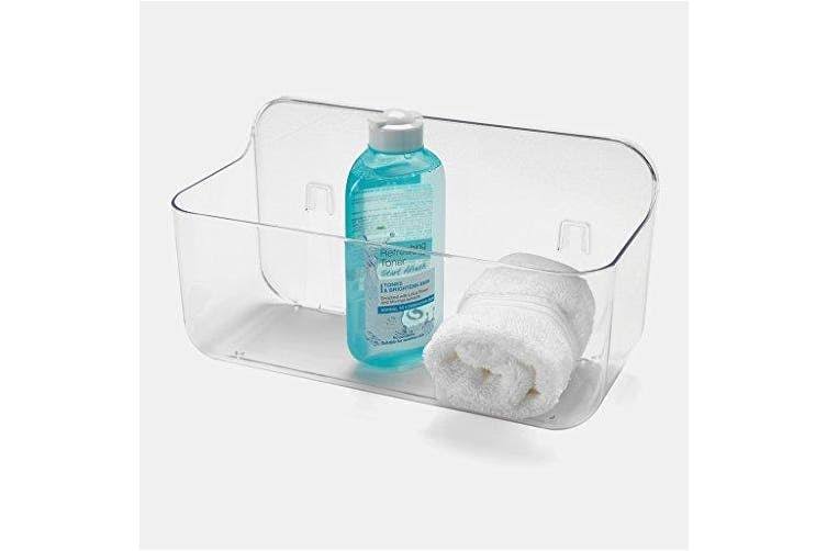 2 COMPARTMENTS ADDIS INVISIFIX BATHROOM TOOTHBRUSH CADDY HOLDER 