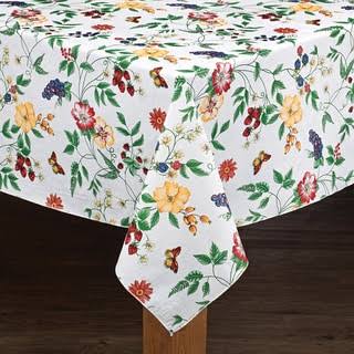 Enchanted Floral Garden Vinyl Tablecloth, Multi