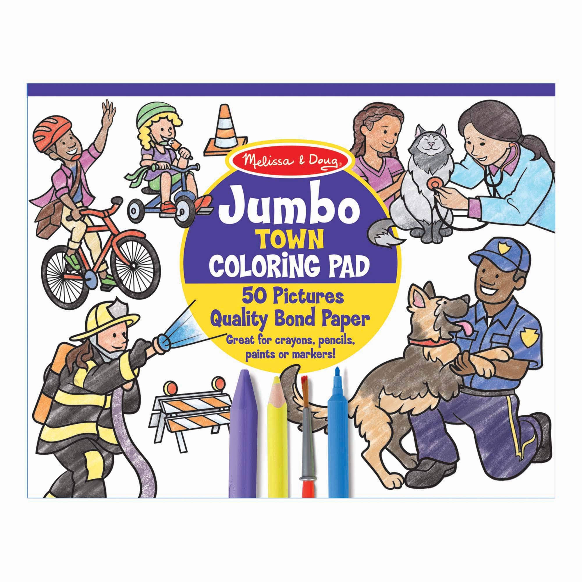 Melissa & Doug Jumbo Colouring Pad - Town