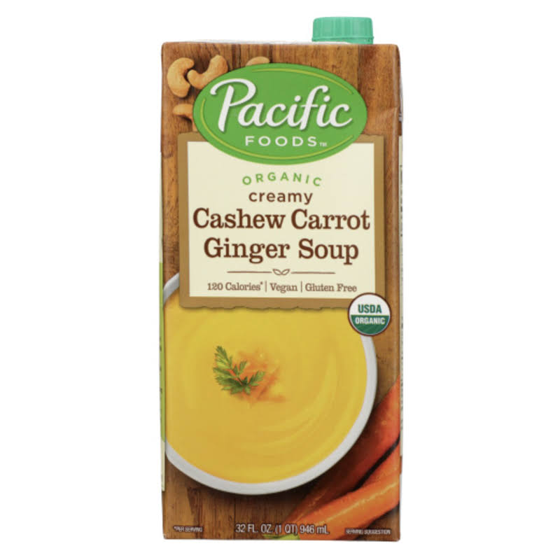 Pacific Foods Organic Soup - Cashew, Carrot & Ginger