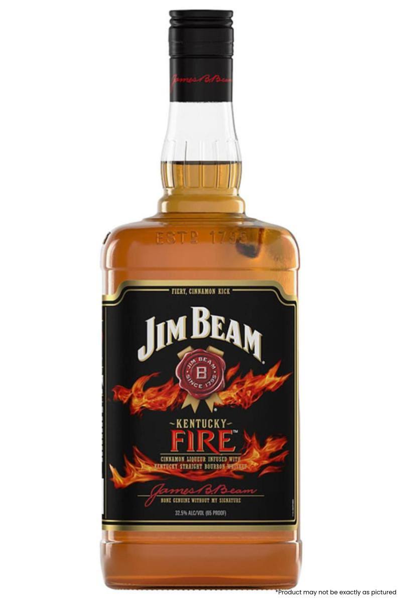 Jim Beam Kentucky Straight Bourbon Whiskey - Fire, 1.75ml