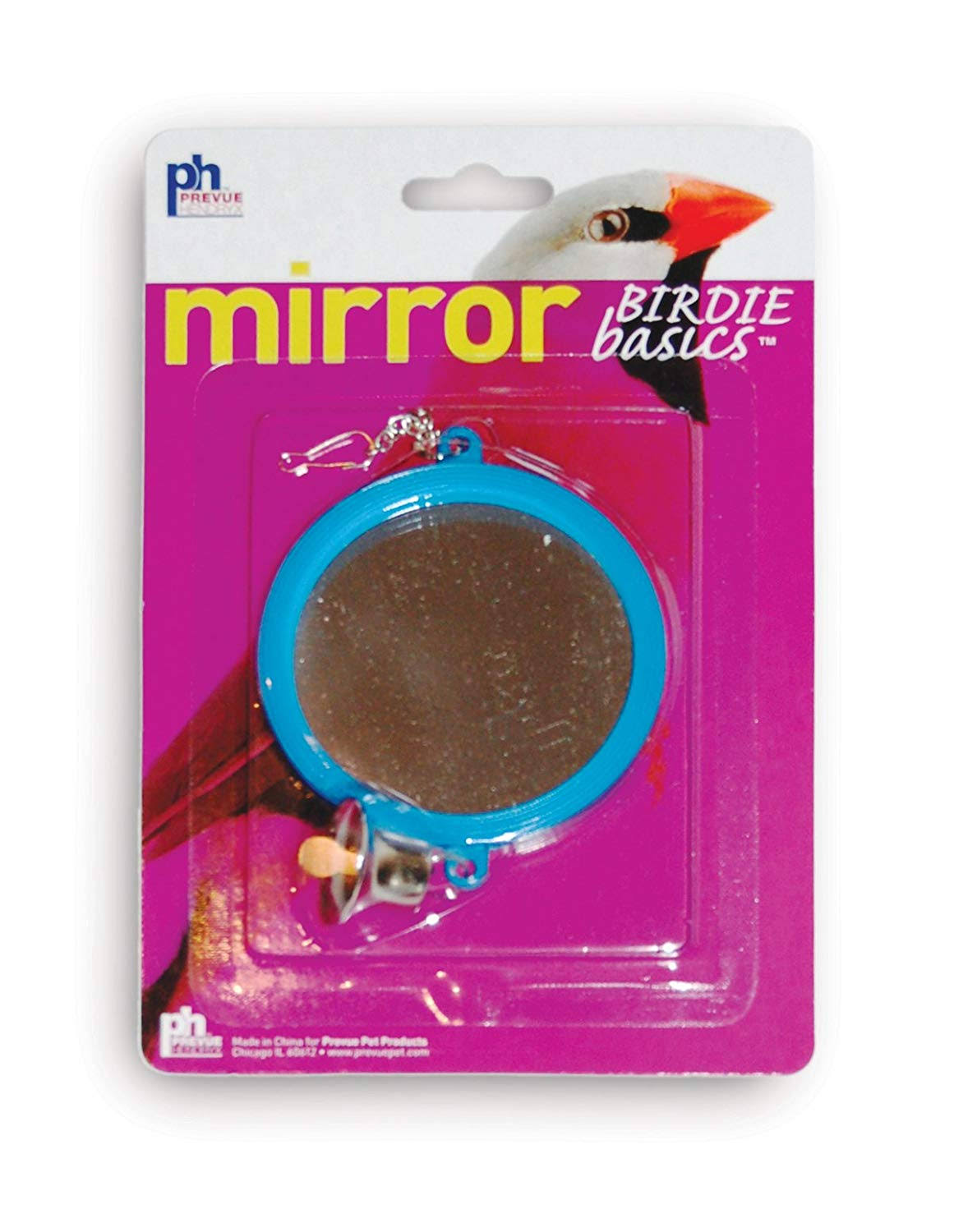 Prevue Hendryx Birdie Basics 2-Sided Mirror with Bell Bird Toy