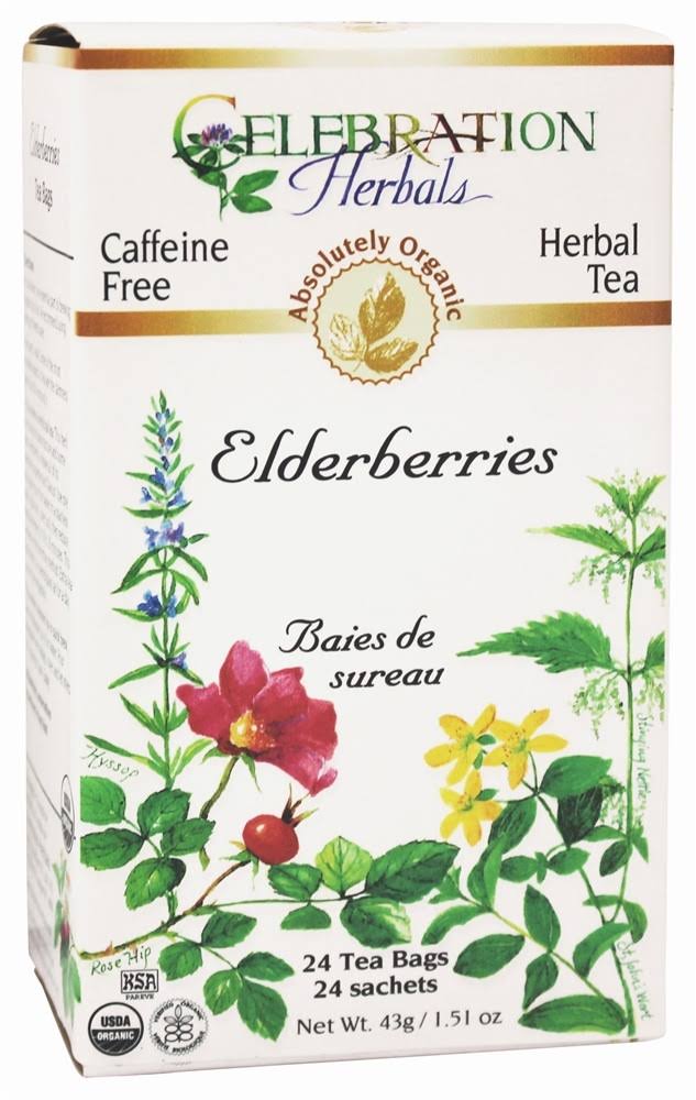 Celebration Herbals Organic Herbal Tea - Elderberries, x24