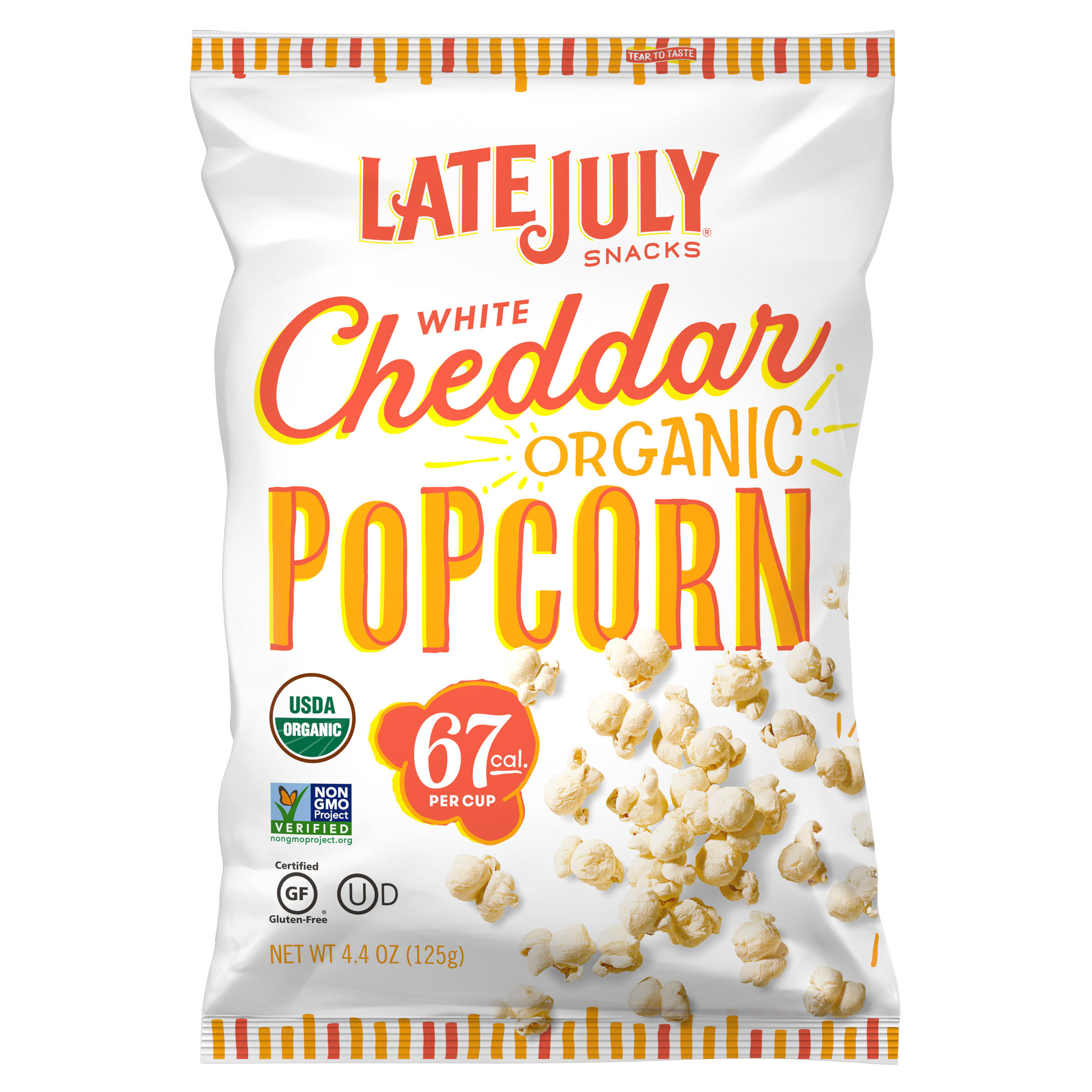 Late July Popcorn, Organic, White Cheddar - 4.4 oz