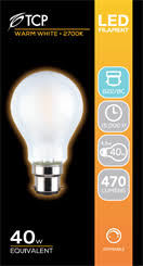 LED TCP Coated Dimmable GLS Filament 4.5W (40) BC