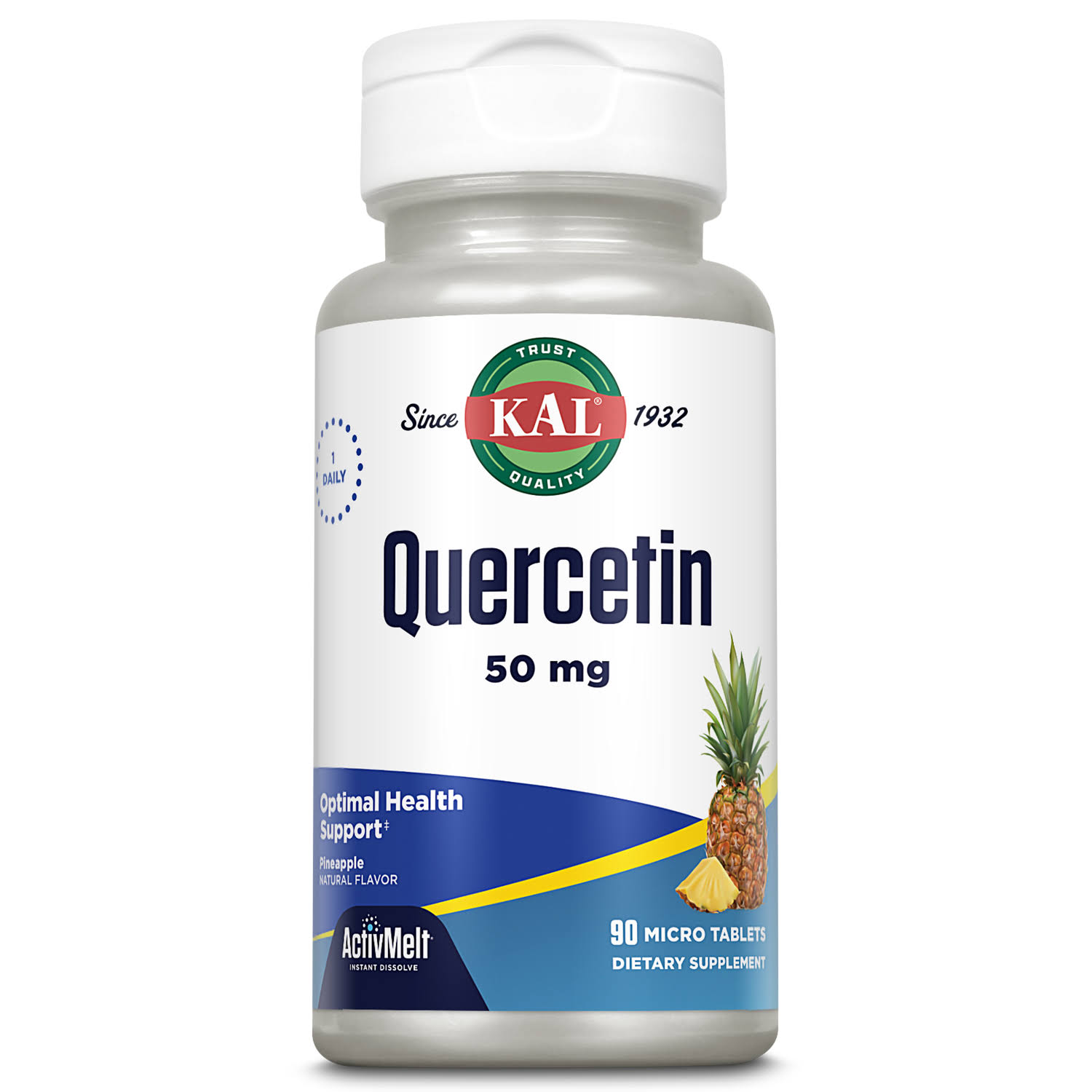 KAL, Quercetin, Pineapple, 50 mg, 90 Micro Tablets