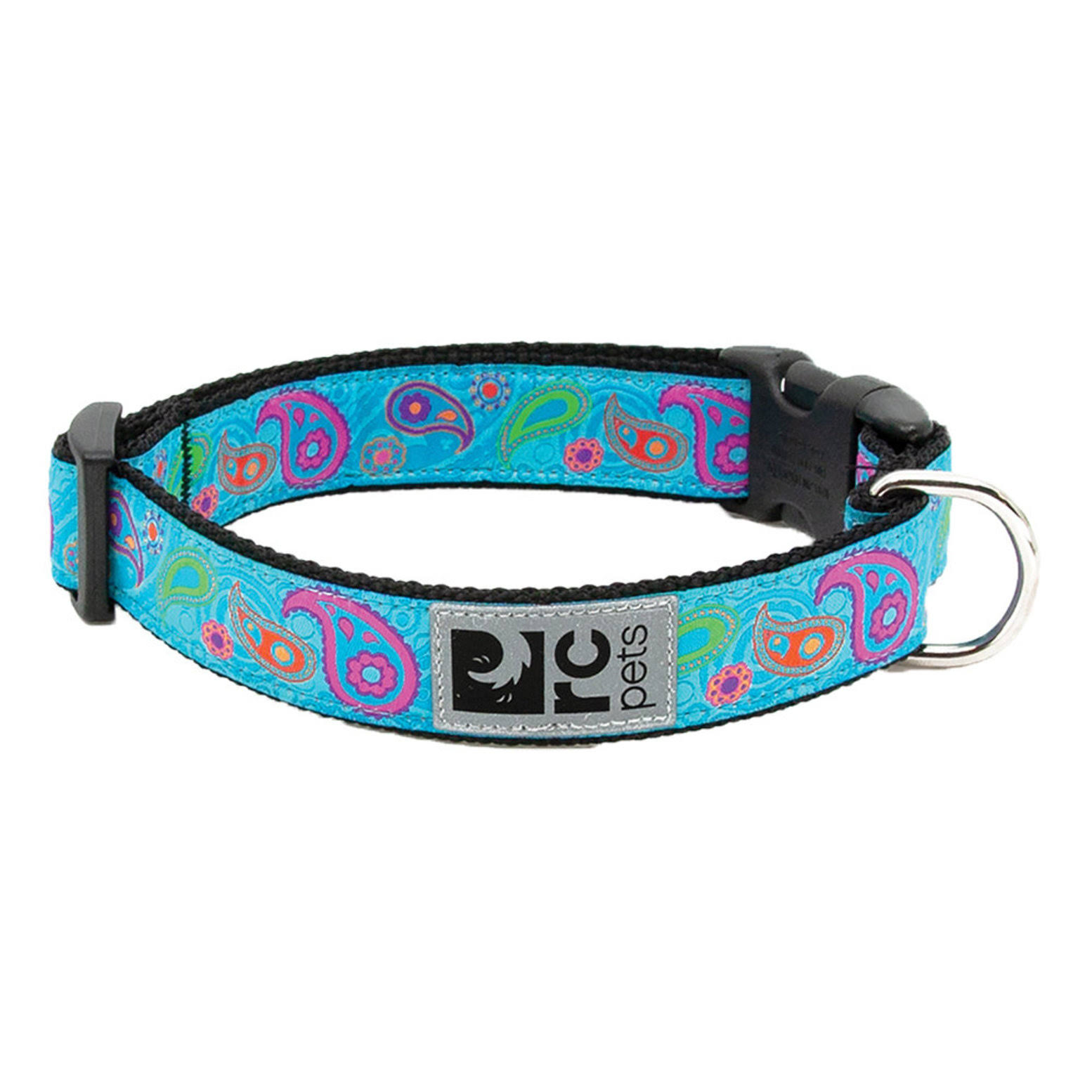 RC Pet Adjustable Dog Clip Collar - 3/4", Small (9" x 13"), Tropical Paisley
