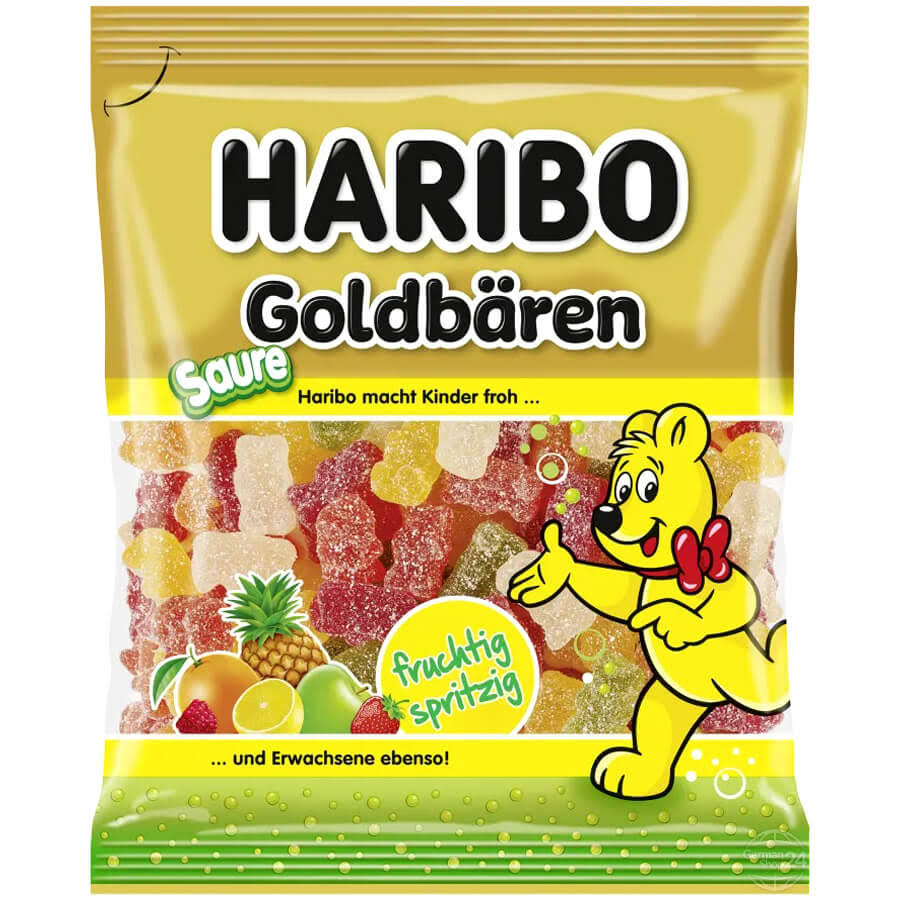 Haribo Goldbären Sauer Sugared Sour Fruit Gums Bear