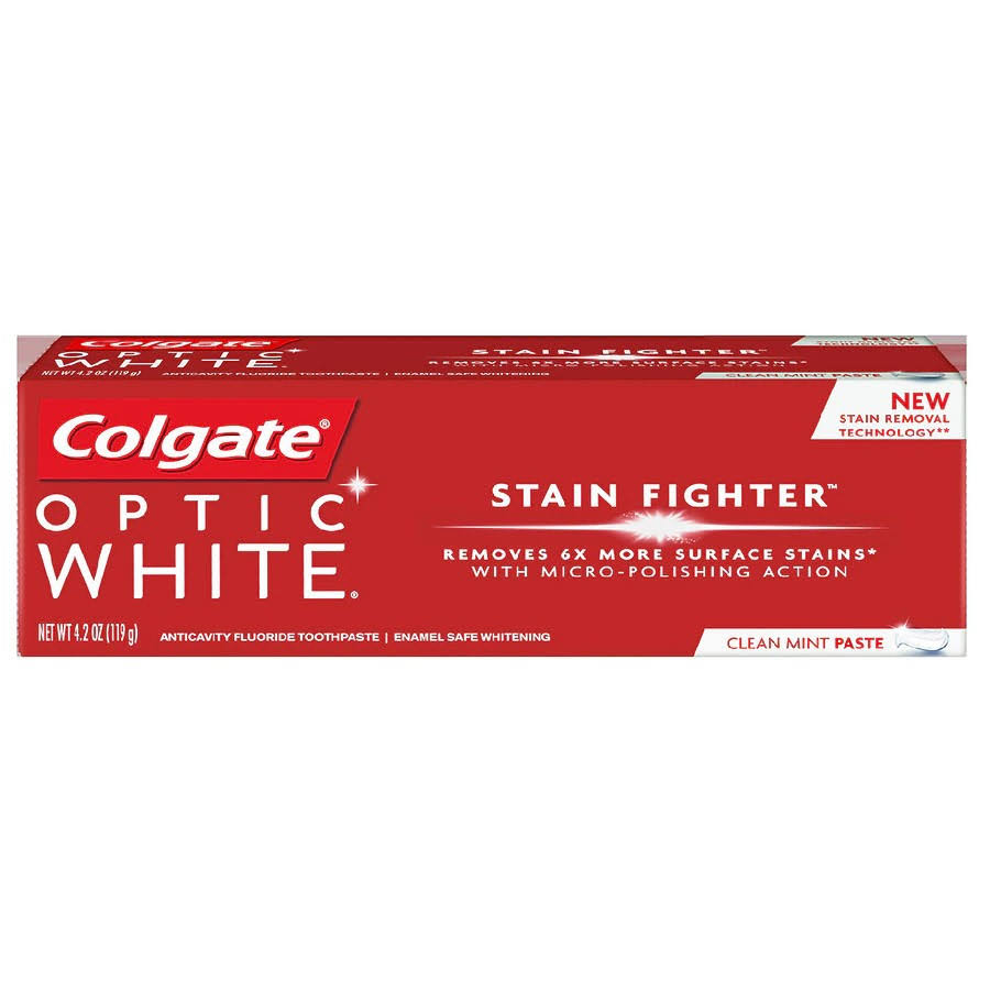 Colgate Optic White Stain Fighter Clean Mint Toothpaste - 4.2oz