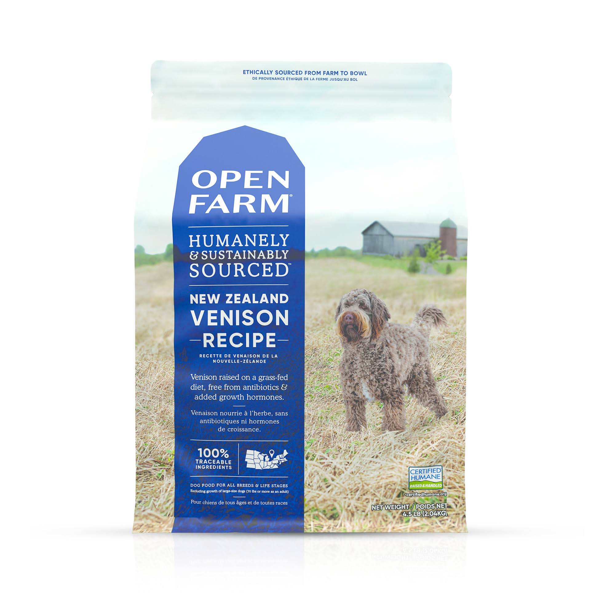 Open Farm New Zealand Venison Dry Dog Food, 4.5-lb