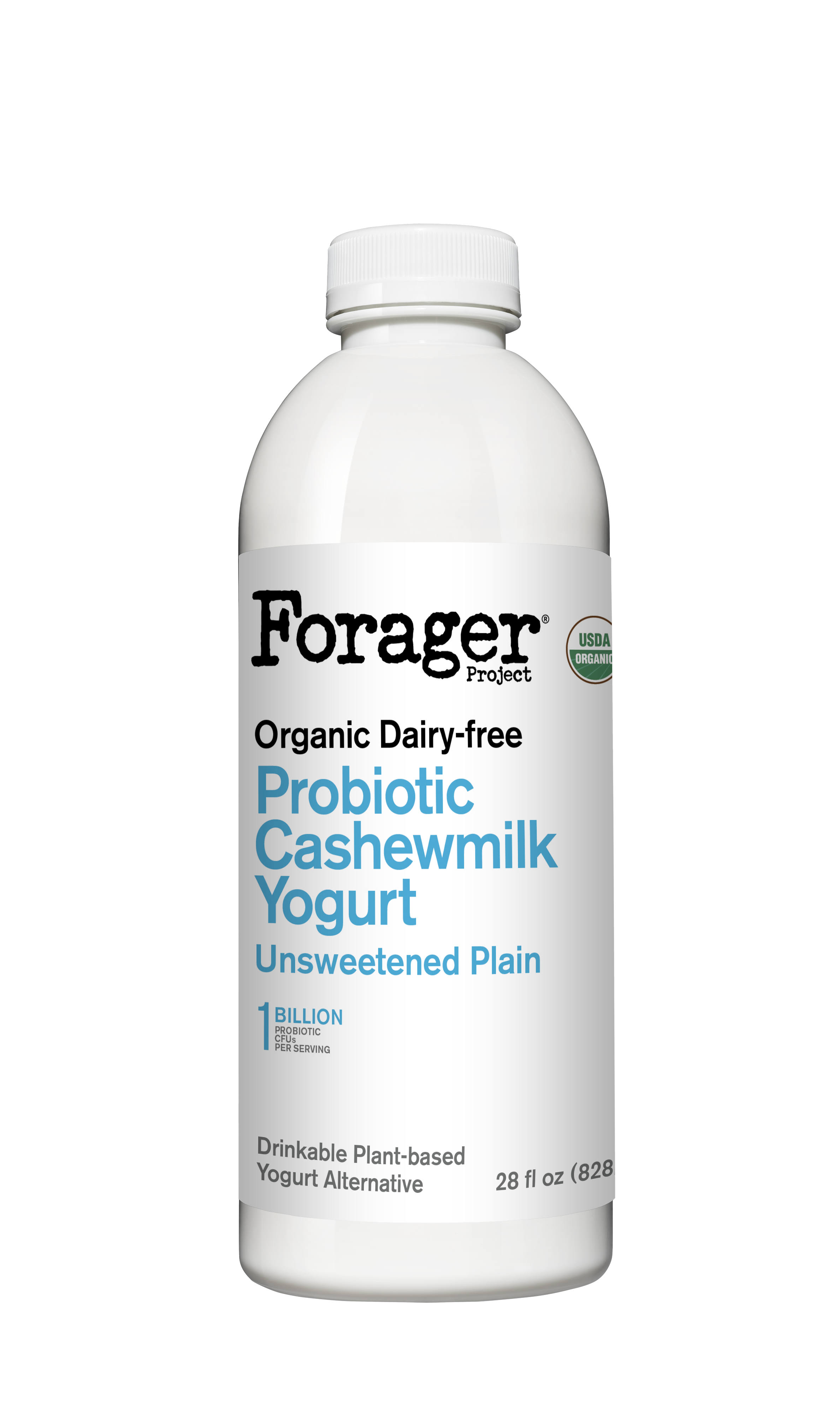 Forager Project Cashewmilk Yogurt, Organic, Dairy-Free, Probiotic, Unsweetened Plain - 28 fl oz