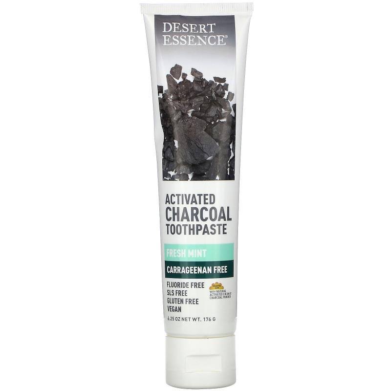 Desert Essence Activated Charcoal Toothpaste - Fresh Mint, 6.25oz