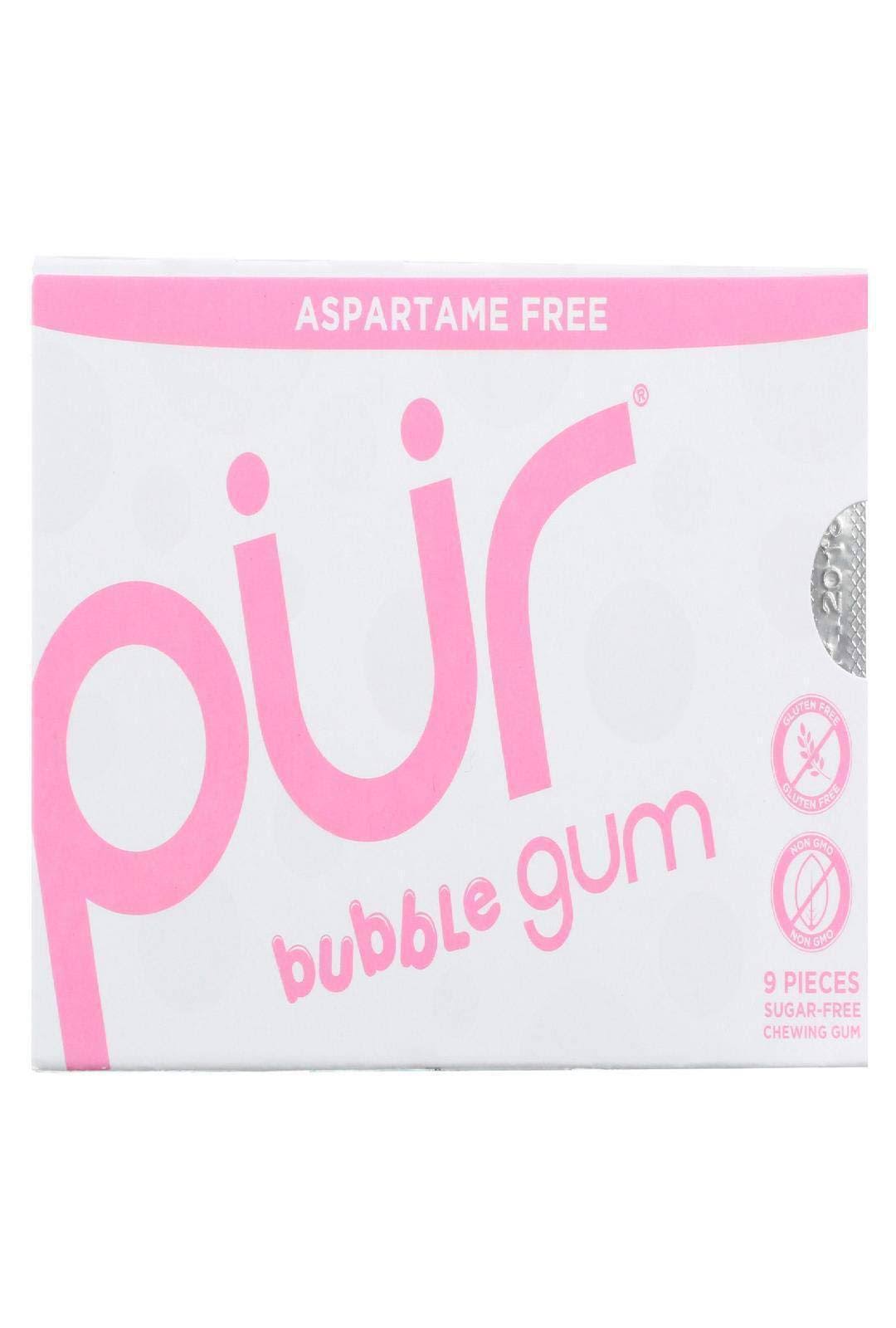 Pur Sugar Free Chewing Bubble Gum - 9pcs