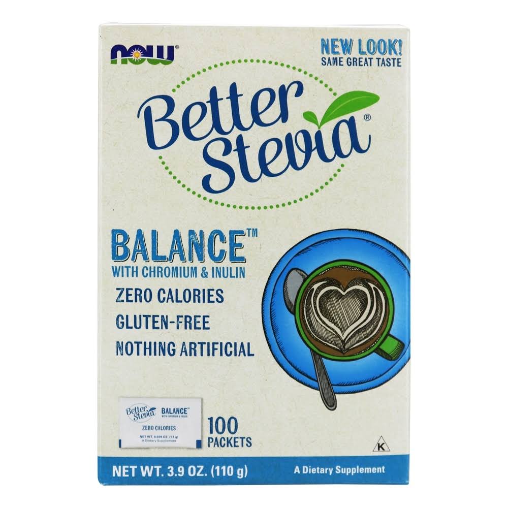 Now Foods Better Stevia Balance with Chromium & Inulin 100 Packets