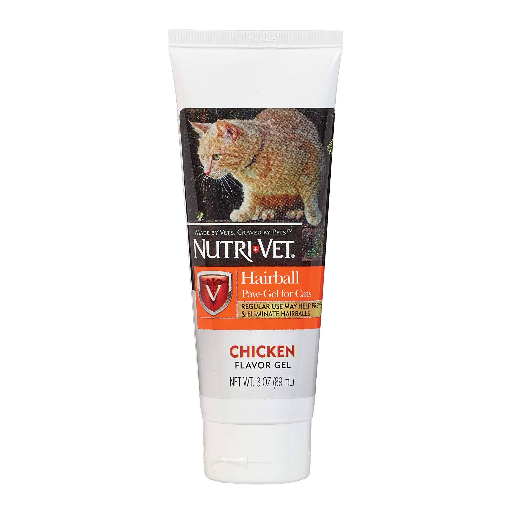 Nutri-Vet Hairball Paw-Gel for Cats - Chicken Flavor, 3oz