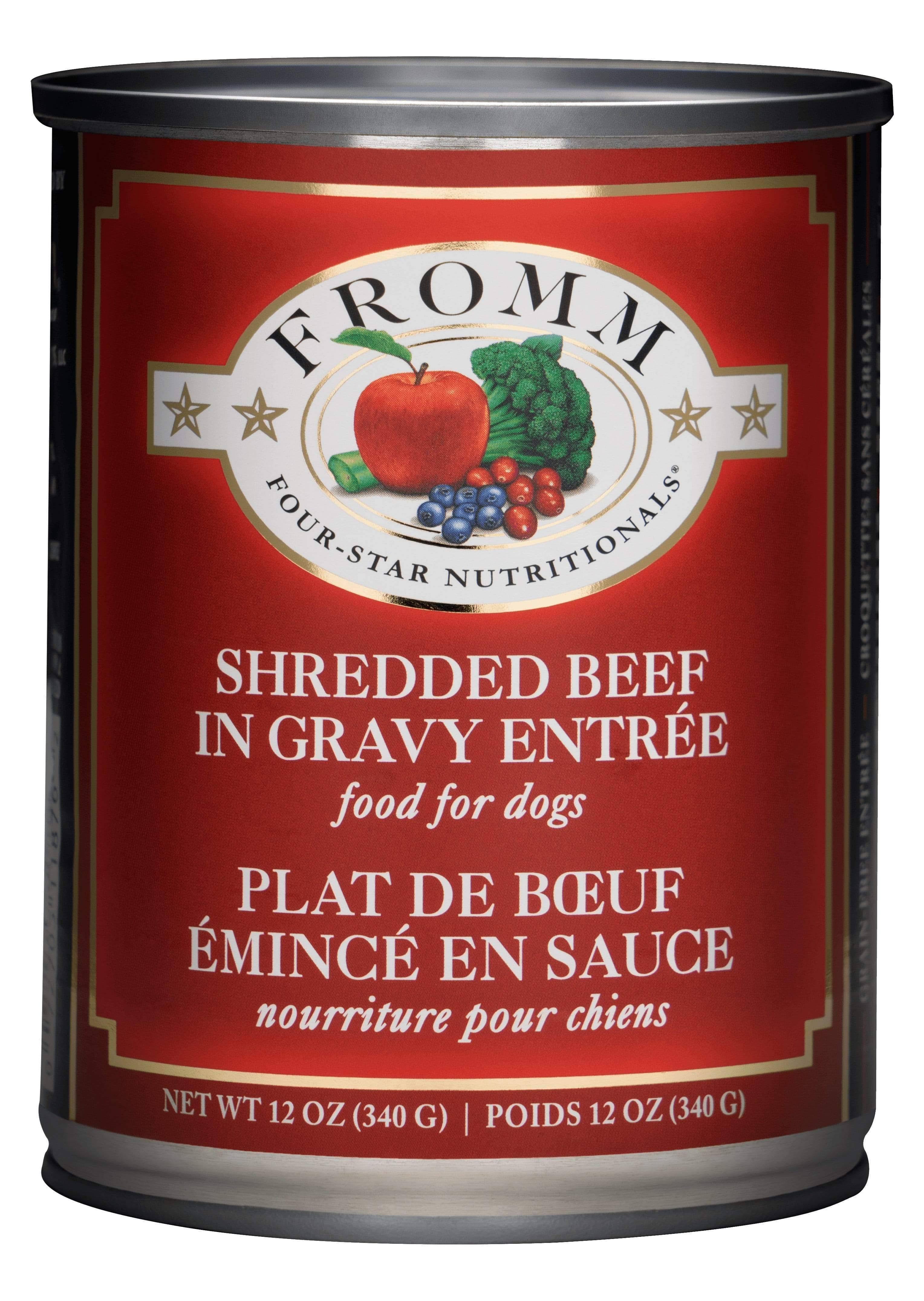 Fromm Four-Star Shredded Beef in Gravy Entree | Dog Food 12 oz