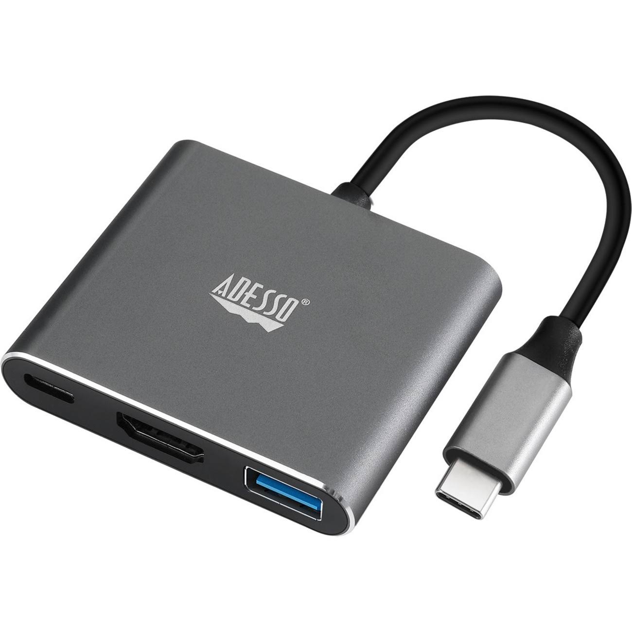 Adesso AUH-4010 3-in-1 - Docking Station - USB-C - HDMI
