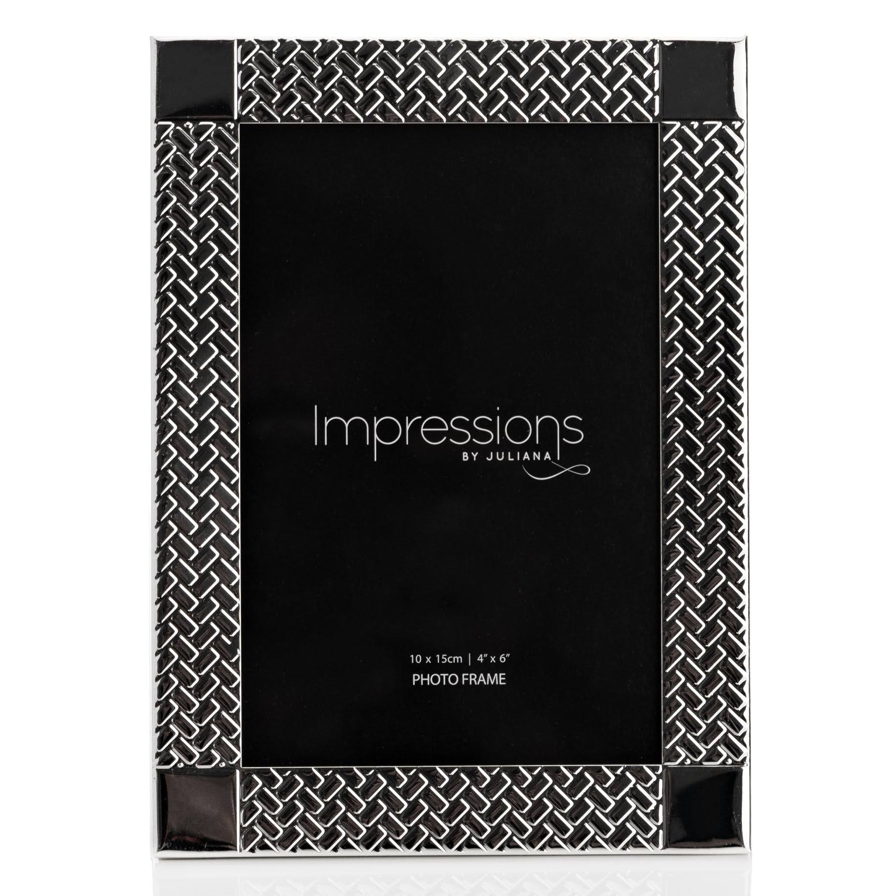 Impressions Woven Pattern Silver-Plated Frame 4" X 6"