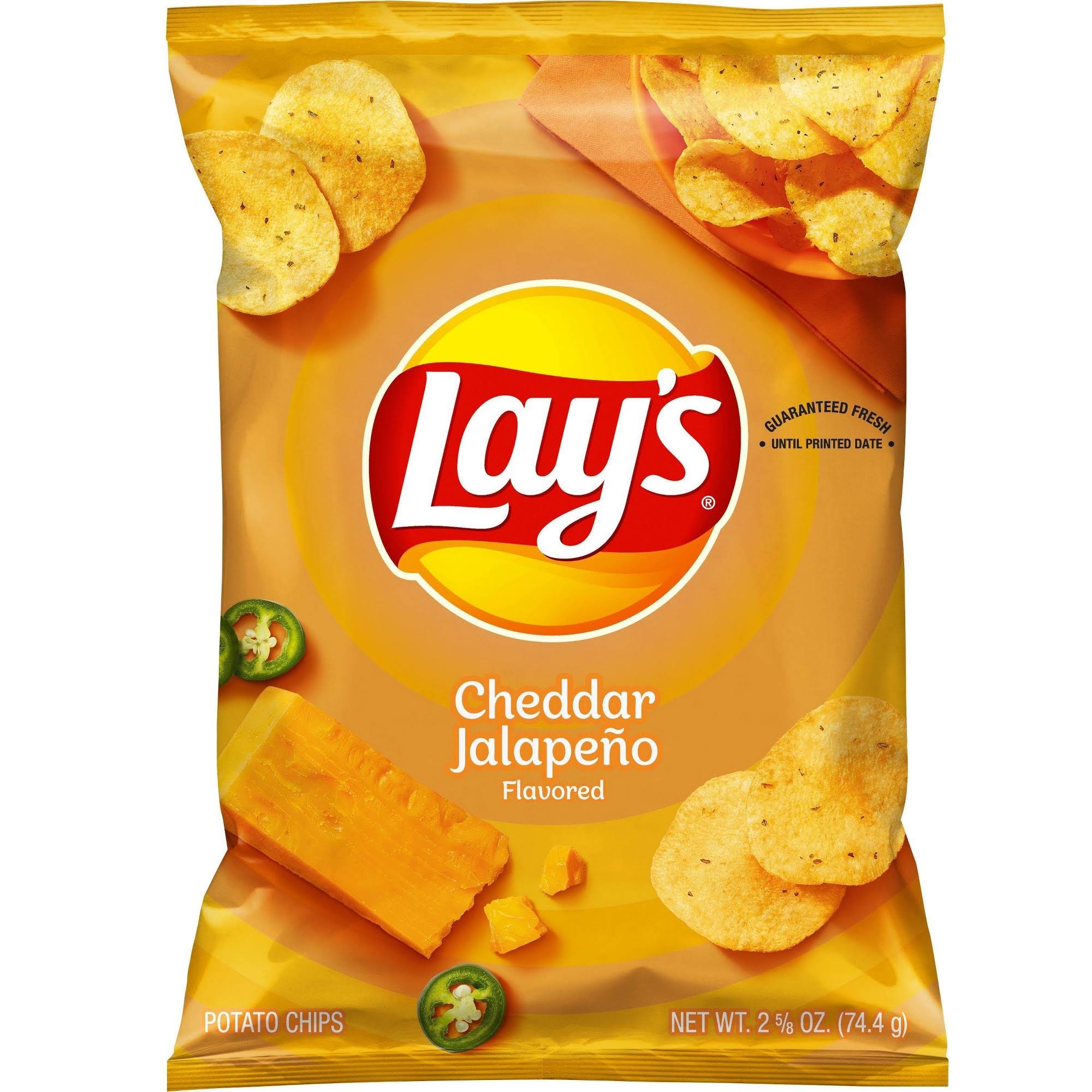 Lay's Potato Chips, Cheddar Jalapeno Flavored - 2.625 oz