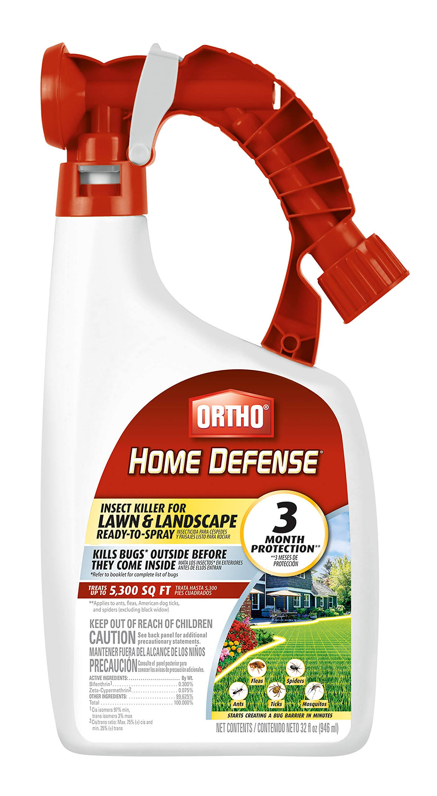 Ortho Home Defense Insect Killer for Lawn Ready To Spray - 32oz