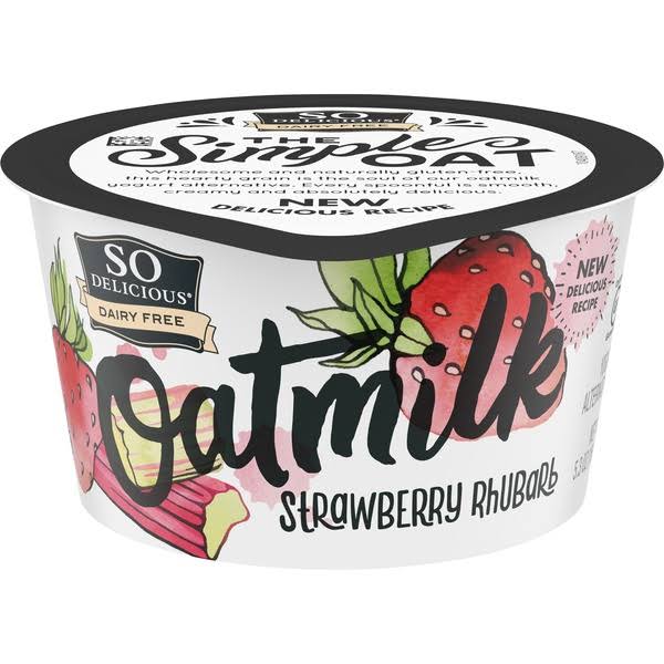 So Delicious Yogurt Alternative, Oatmilk, Strawberry Rhubarb - 5.3 oz