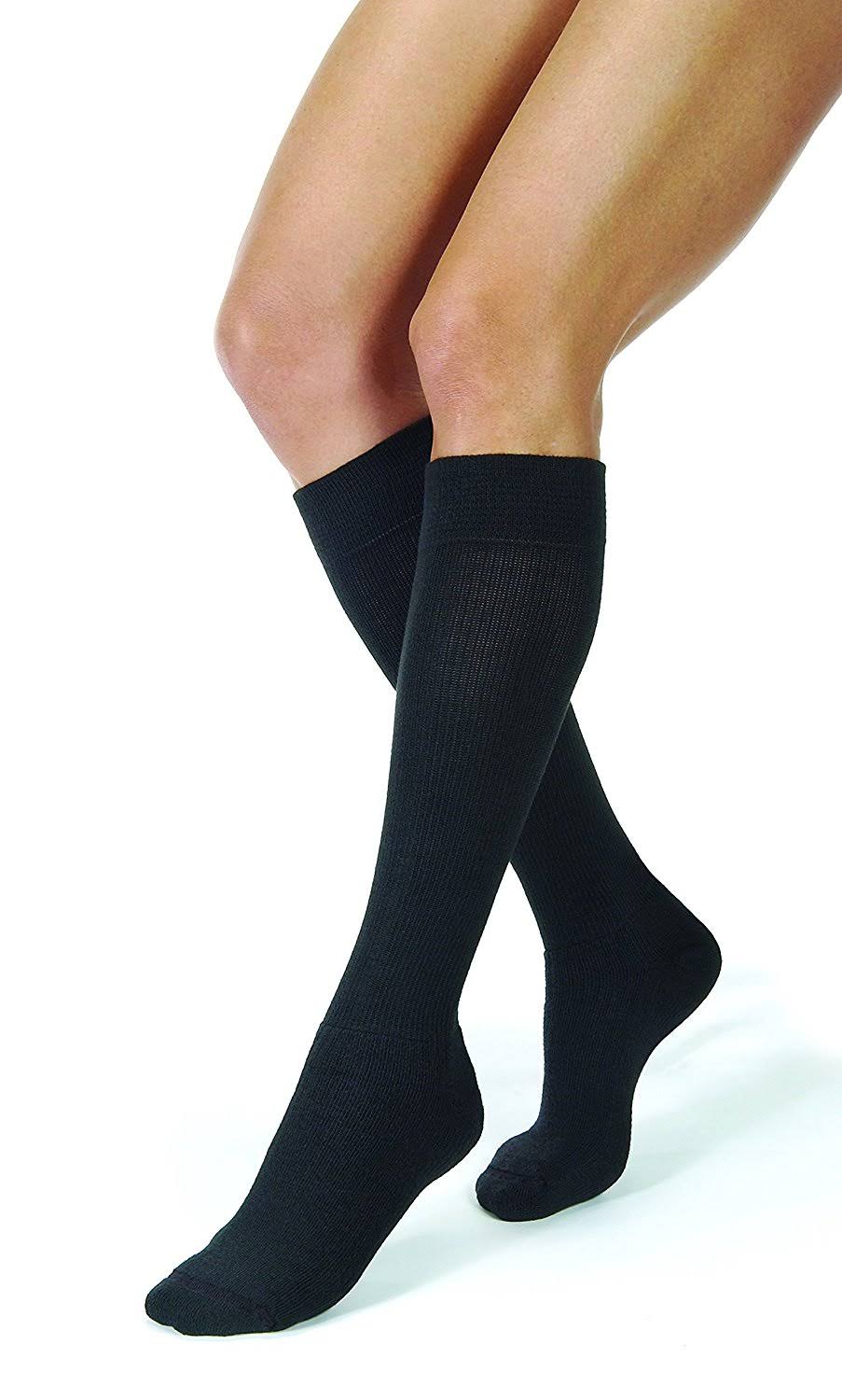 Jobst Unisex Active Wear Knee High Socks - 15-20mmHg, Large, Black
