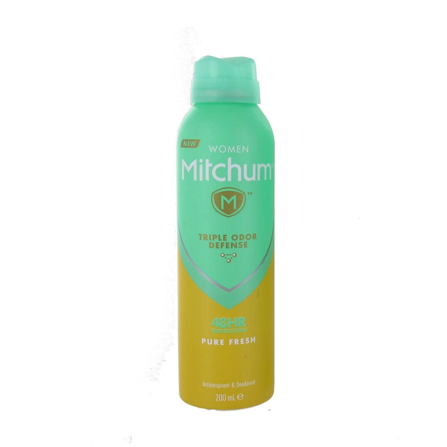 Mitchum Women Triple Odor Defense 48hr Protection Antiperspirant and Deodorant - Pure Fresh, 200ml